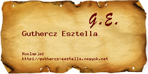 Guthercz Esztella névjegykártya