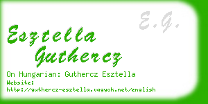 esztella guthercz business card